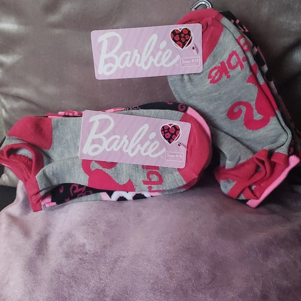 NWT BARBIE Socks 12 Pack Women's 9-11 Girls Youth 6-12 Ankle Cut AUTHENTIC - Picture 10 of 12